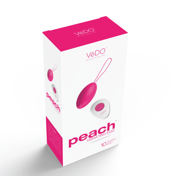 Peach Vibrating Egg - Foxy Pink - Image 2