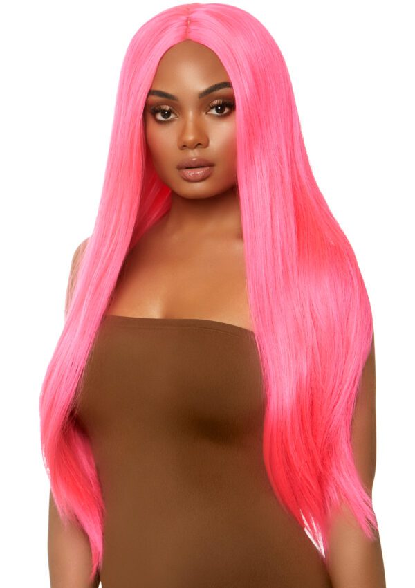 Long Straight Wig 33 Inch - Pink - Image 2