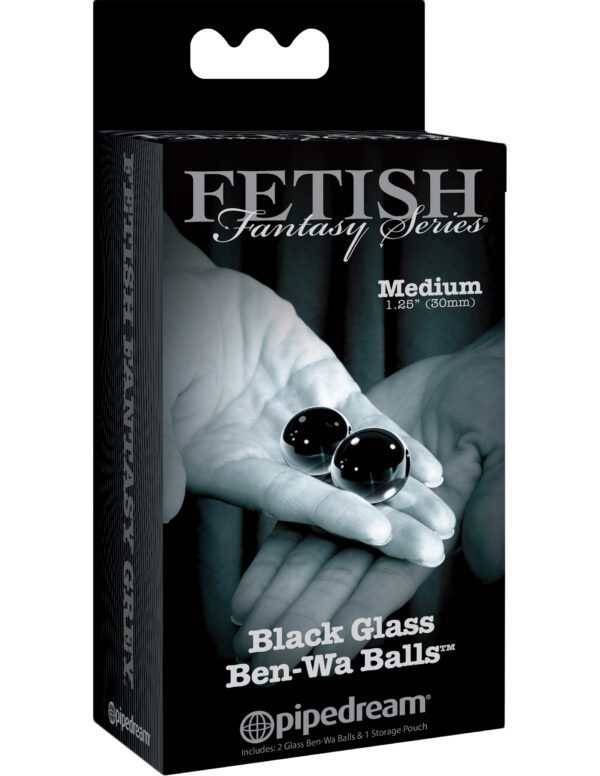 Fetish Fantasy Series Medium Black Glass Balls