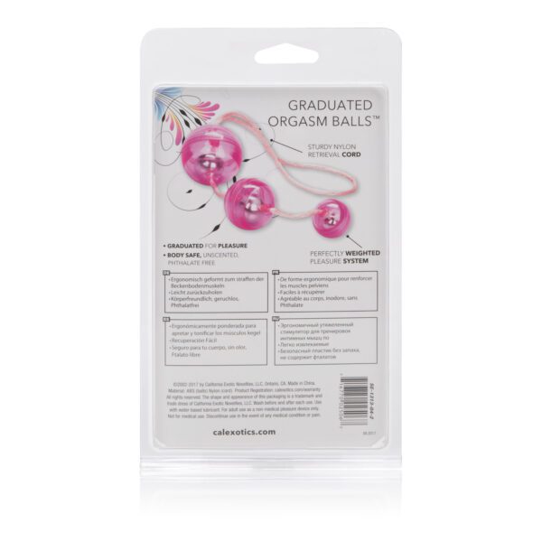 Graduated Orgasam Balls - Pink - Image 3