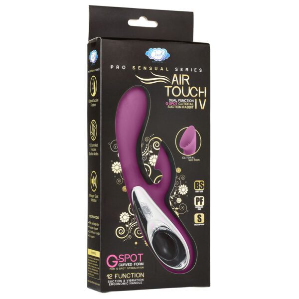 Cloud 9 Pro Sensual Air Touch IV G-Spot Dual Functional Clitoral Suction Rabbit - Purple