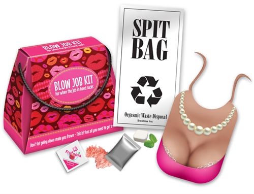Blow Job Kit with a Spit Bag and Popping Body Candy