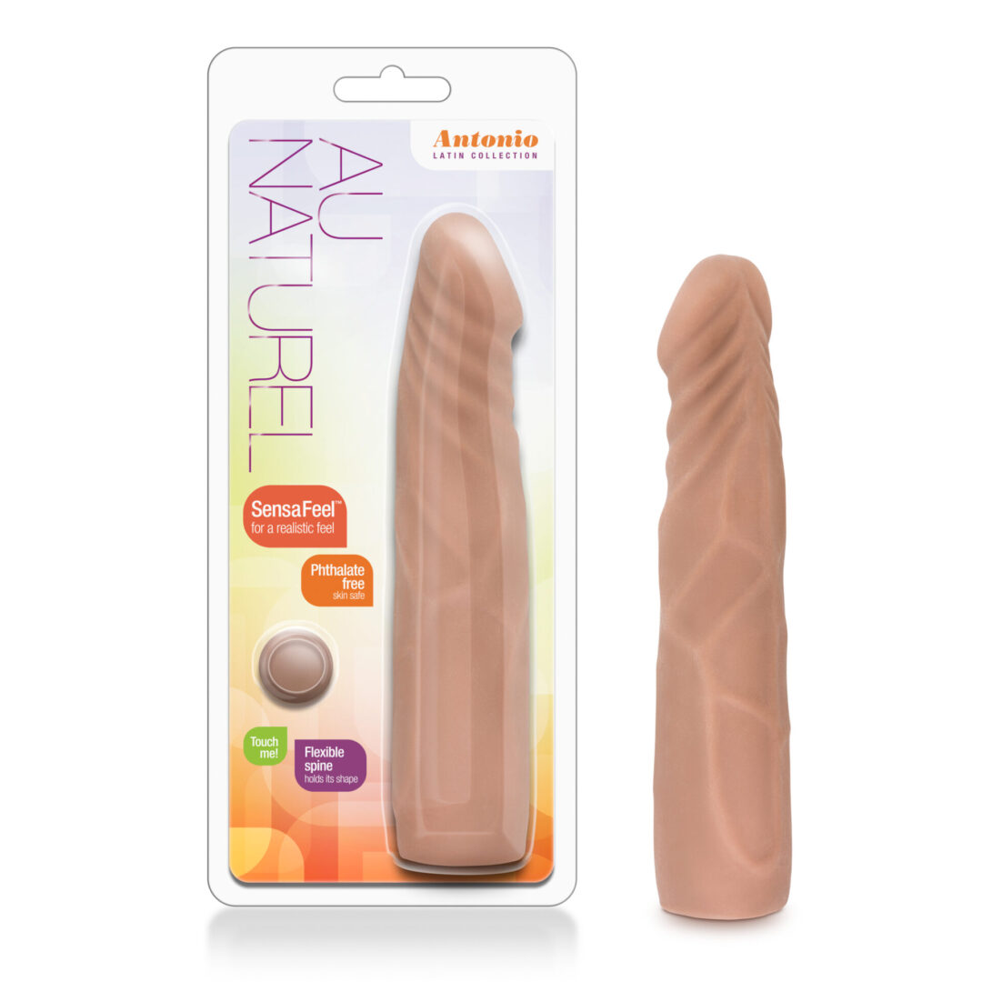 Au Naturel 8 Inch Dildo with suction cup