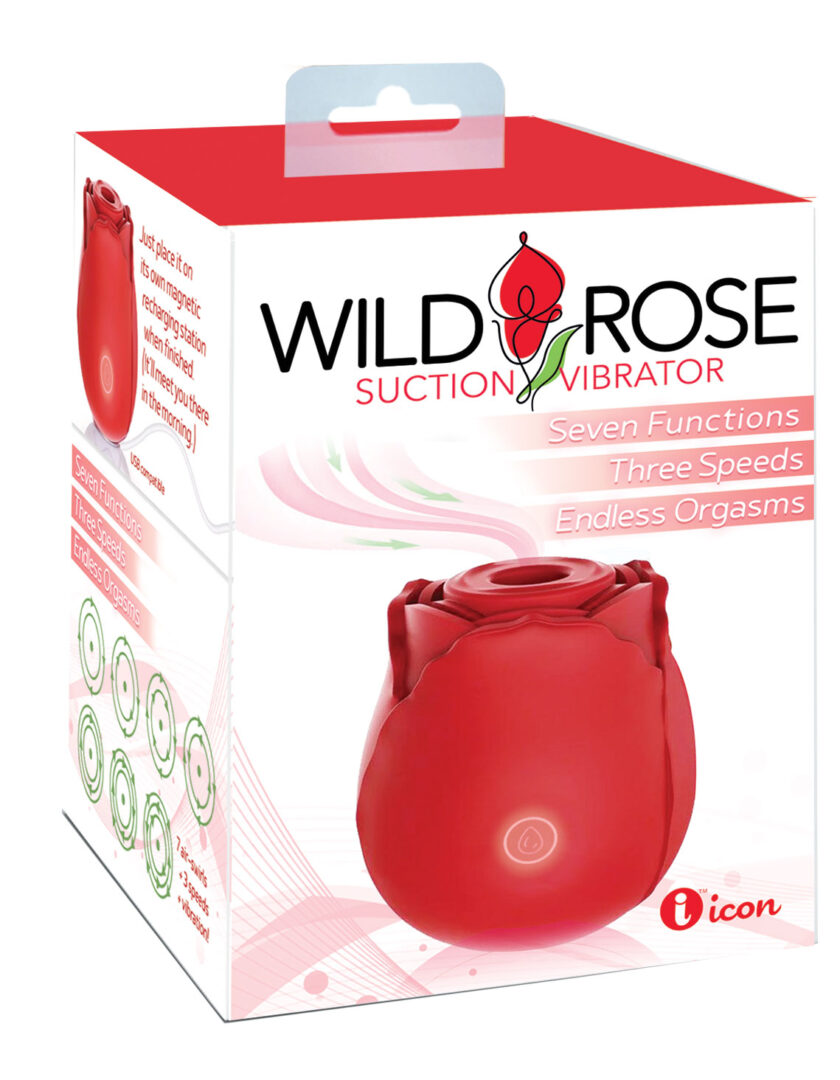 Wild Rose Suction Vibrator Red