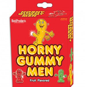 Red box of Horny Gummy Men candy