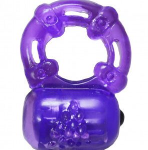 Translucent purple vibrating ring toy