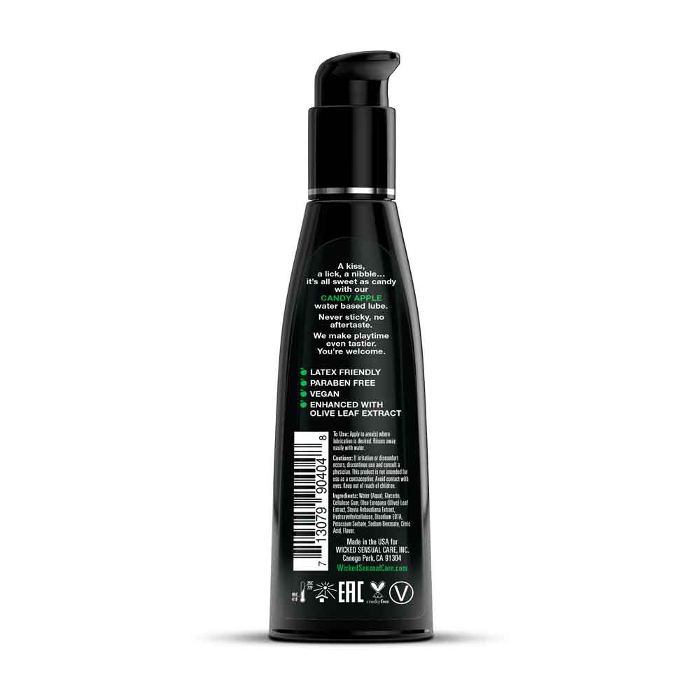 Aqua Candy Apple Flavored Water Based Intimate Lubricant - 4 Fl. Oz. - Image 2