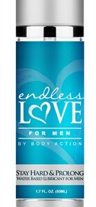 Endless Love for Men Stay Hard and Prolong Water Based Lubricant 1.7 Oz